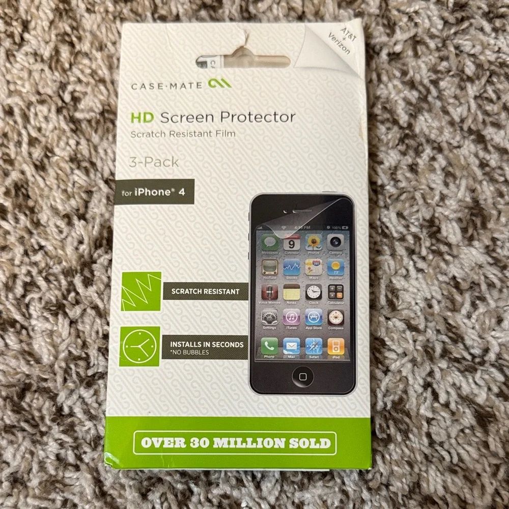Case-Mate HD Screen Protector for iPhone 4 - 3 Pack